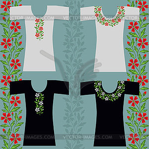 T-shirt floral designs - royalty-free vector image