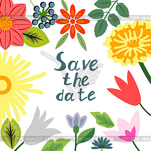 Floral decorative card - vector image