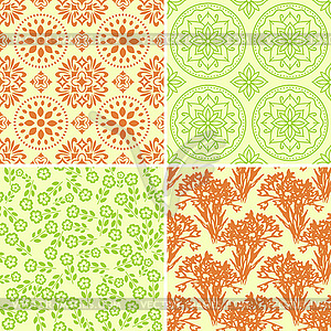 Seamless patterns set - vector clip art