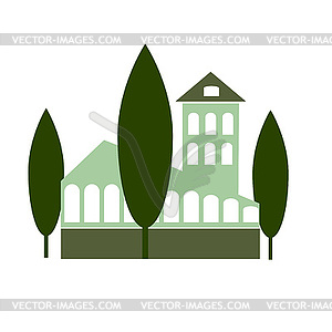 Abstract building - royalty-free vector clipart