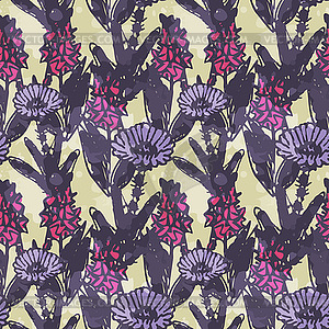 Seamless floral pattern - vector clipart