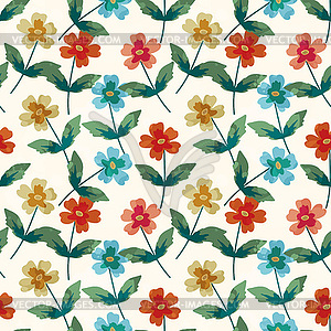 Seamless floral pattern - royalty-free vector clipart