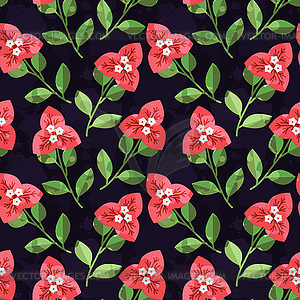 Seamless floral pattern - vector clipart