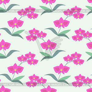 Seamle orchids pattern - vector clip art