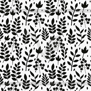 Seamless foliage pattern - vector clipart