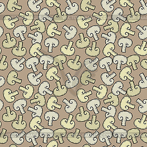 Seamless mushrooms pattern - vector clip art