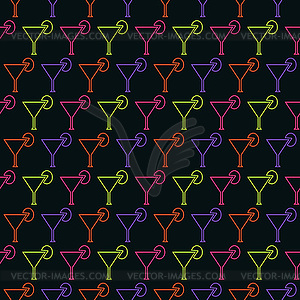 Seamless drinks pattern - vector clipart