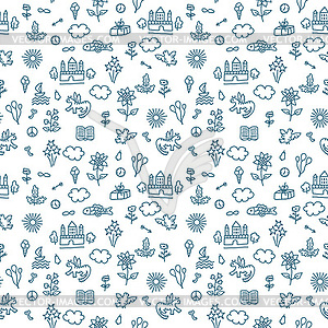 Seamless doodle pattern - vector image