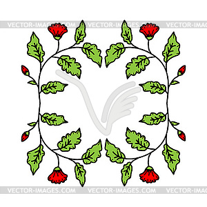 Floral decorative frame - vector image