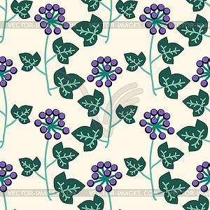 Seamless hedera pattern - color vector clipart