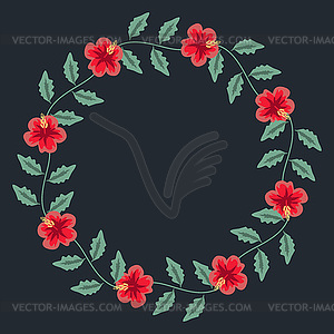 Decorative floral frame - vector clipart