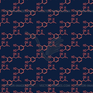 Seamless epinephrine pattern - vector image