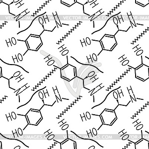 Seamless epinephrine pattern - vector image