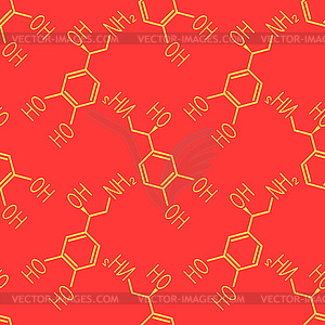 Seamless norepinephrine pattern - color vector clipart