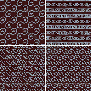 Seamless abstract patterns - vector clipart