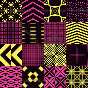 Seamless patterns set - royalty-free vector image