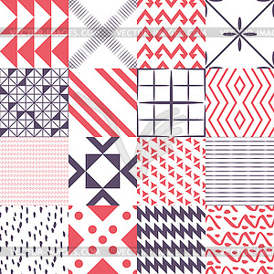 Seamless patterns set - vector image