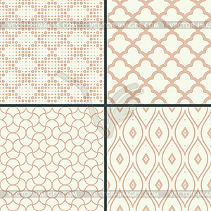 Seamless geometic patterns - vector clip art