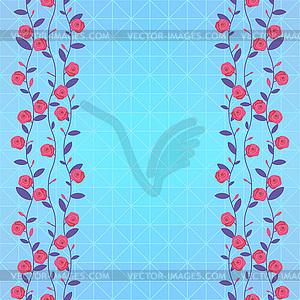 Decorative floral card - vector image