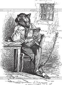 Wolf prisoner - vector clipart