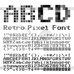 Pixel font - vector image