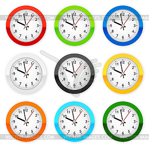 Wall clocks - vector image