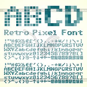 Pixel font - vector image