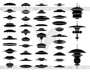 UFO ships - vector clipart