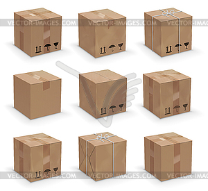 Different boxes - vector image