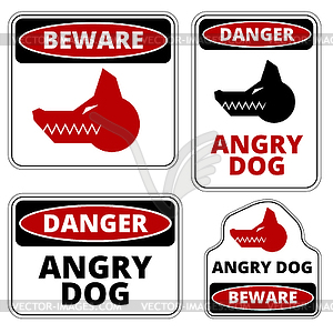 Beware of dog - vector clip art