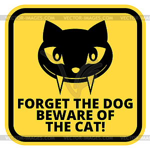 Cat sign - vector image