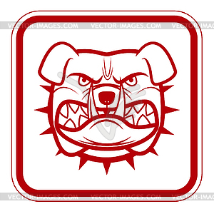 Angry dog - vector clipart