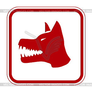 Angry dog - vector clipart