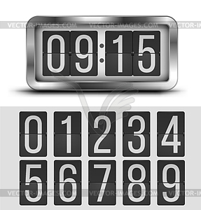 Flip clock - vector image