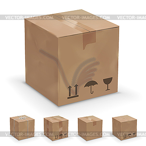 Different boxes - vector image