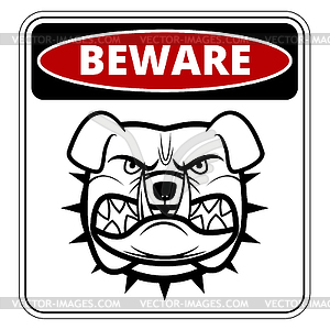 Angry dog - vector clipart