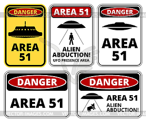 Ufo danger - vector image