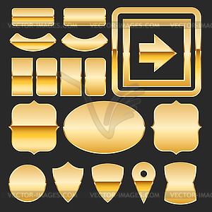 Gold elements - vector clipart / vector image