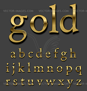 Gold font - vector clipart