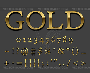 Gold font - vector image