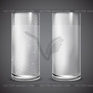 Water glass - vector image