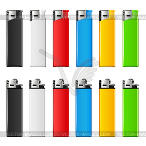 Lighters set - vector clip art