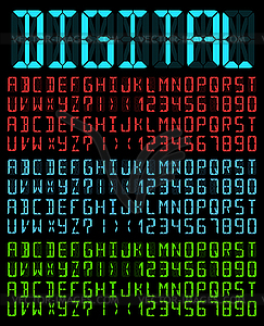 Цифровой шрифта - изображение в векторном формате