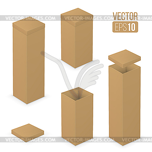 Открытые коробки - изображение в векторе / векторный клипарт