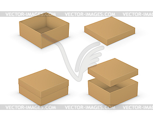 Open boxes - vector clipart