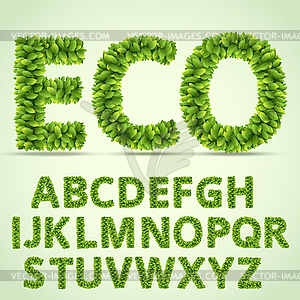 Green ABC - royalty-free vector clipart
