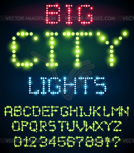 Light font - vector image