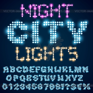 Night lights - vector clip art