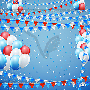 Festive flags background - vector image