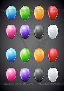 Colored balloons set - vector clip art